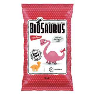 Bio Snacks de Porumb cu Ketchup Gluten Free Biosaurus 50 g