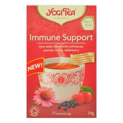 Ceai Ayurvedic pentru Sistemul Imunitar cu Echinacea, Acerola si Macese Bio Yogi Tea 34 g