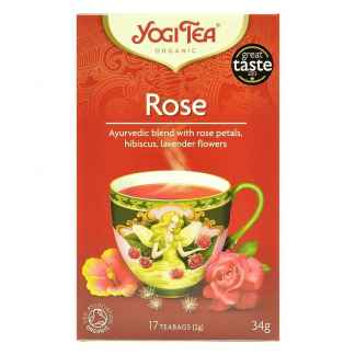 Bio Yogi Tea Rose Ceai cu Trandafiri, Hibiscus, Lavanda 34 g