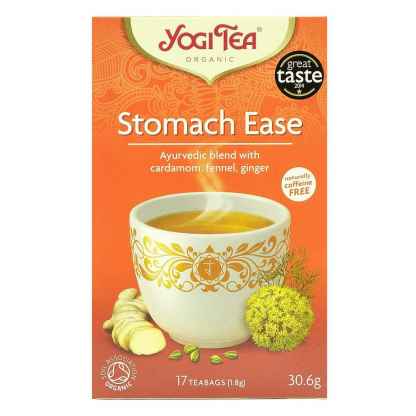 Bio Yogi Tea Stomach Ease Ceai ayurvedic Digestie Usoara cu Cardamom, Fenicul si Ghimbir 30,6 g