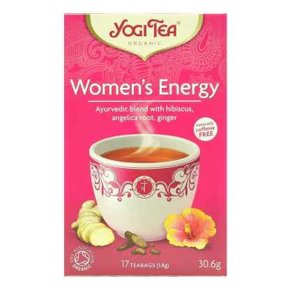 Ceai ayurvedic Energizant cu Hibiscus, Radacina de Angelica si Ghimbir Woman's Energy Bio Yogi Tea 30,6 g
