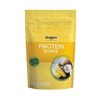 Shake Proteic Vegan Bio cu Banana si Cocos Dragon Superfoods 450 g