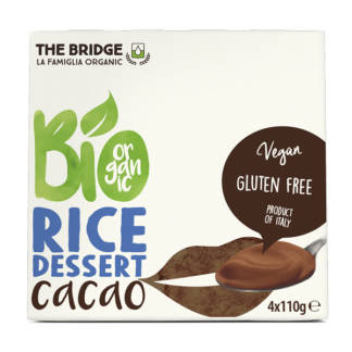 Bio Budinca de Orez cu Cacao Fara Gluten The Bridge 4 x 110 g
