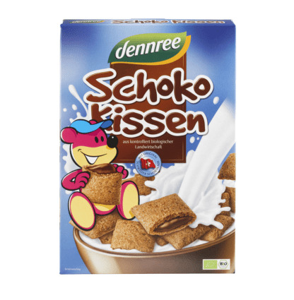 Cereale Pernute Umplute cu Ciocolata Bio Dennree 375 g