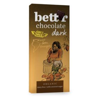 Ciocolata Neagra Fara Lapte cu Zahar de Cocos Bio Bettr 60 g