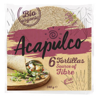 Bio Lipii Tortilla cu Tarate de Grau Acapulco 6 buc 240 g