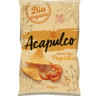 Bio Tortilla Chips cu Boia Acapulco 125 g