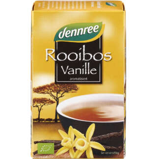 Ceai Bio din Rooibos cu Vanilie Dennree 20 pliculete 30 g