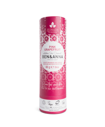 Deodorant Stick GrapeFruit Tub Carton Pink Grapefruit Ben & Anna 60 g