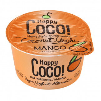 Bio Iaurt Natural de Cocos cu Mango Vegan Happy Coco 125 g