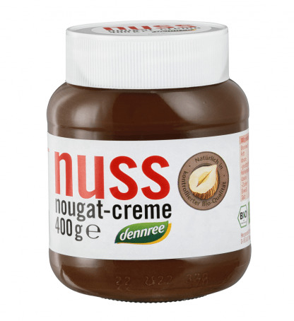 Bio Crema de Ciocolata Tartinabila cu Alune Nuss Nougat Dennree 400 g
