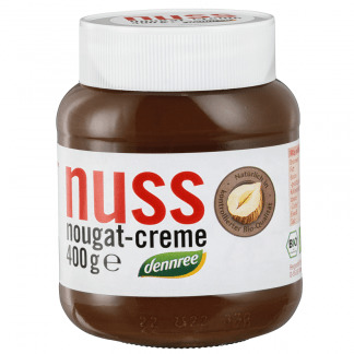 Bio Crema de Ciocolata Tartinabila cu Alune Nuss Nougat Dennree 400 g