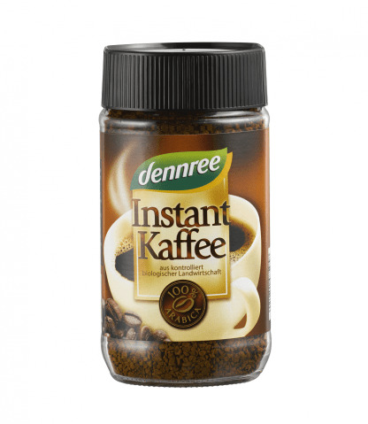 Cafea Bio Instant 100 % Arabica Dennree 100 g