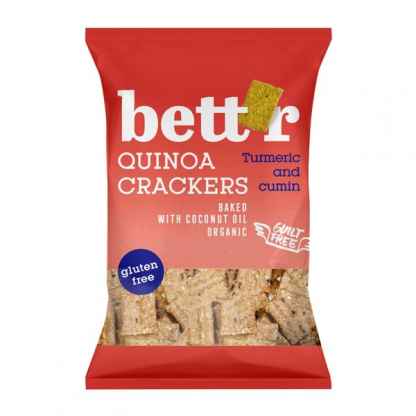 Bio Crackers din Quinoa cu Turmeric si Cumin Fara Gluten Bettr 100 g