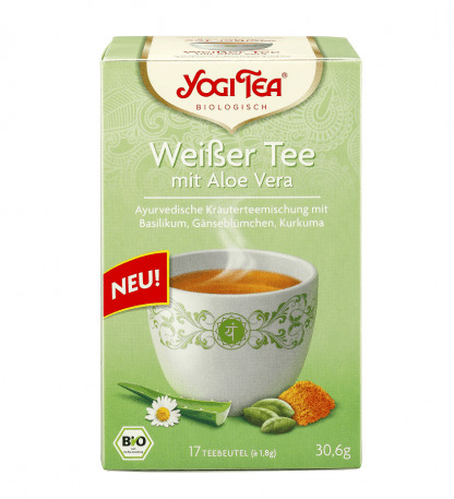 Bio Ceai Ayurvedic Alb cu Aloe Vera Yogi Tea 30,6 g