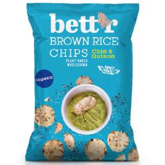 Chips din Orez Integral cu Quinoa si Chia Bio Vegan Fara Gluten Bettr 60 g