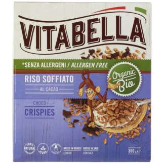 Cereale Bio Vegane Fara Gluten cu Orez Crocant si Ciocolata Vitabella 300 g