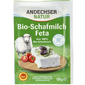 Branza Feta Bio din Lapte de Oaie 45% Andechser Natur 180 g