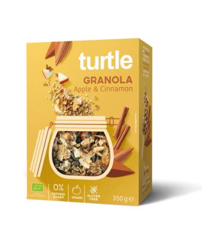 Bio Cereale Granola cu Mar si Scortisoara Fara Gluten Turtle 350 g