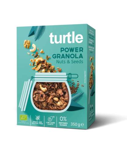 Bio Cereale Power Granola cu Nuci si Seminte Fara Gluten Turtle 350 g