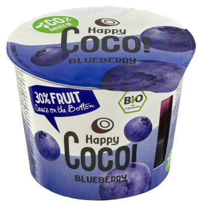 Bio Desert Vegan cu Afine 30% Fructe Happy Coco 250 g