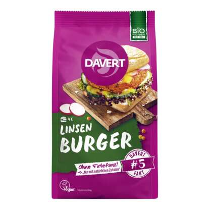 Bio Mix pentru Burger din Linte Davert 160 g