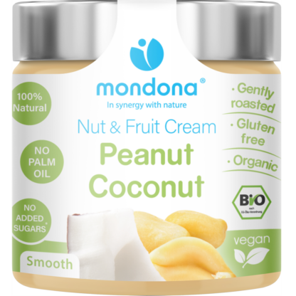 Crema Tartinabila Bio Vegana din Unt de Arahide si Cocos Mondona 220 g