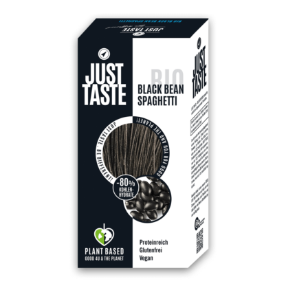 Paste Proteice Bio Spaghetti din Fasole Neagra Just Taste 250 g