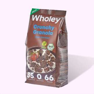 Granola Bio Vegana cu Ciocolata si Sare de Mare Wholey 300 g
